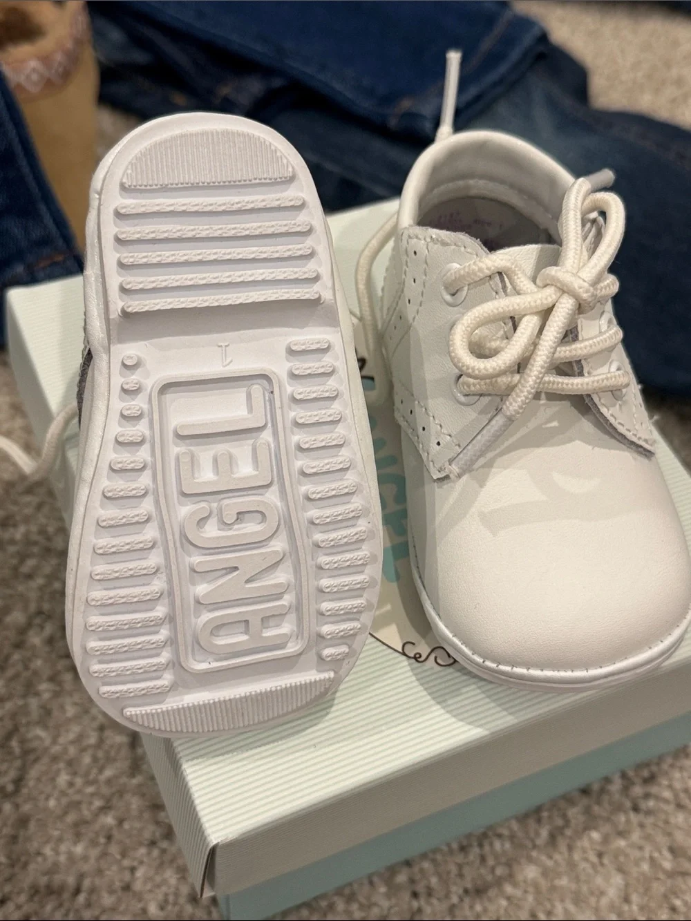 Angel Cream Lace-Up Baby Walkers